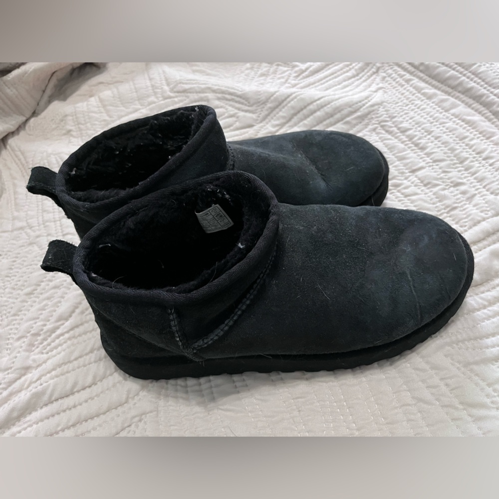 UGG Black Suede Ankle Boots